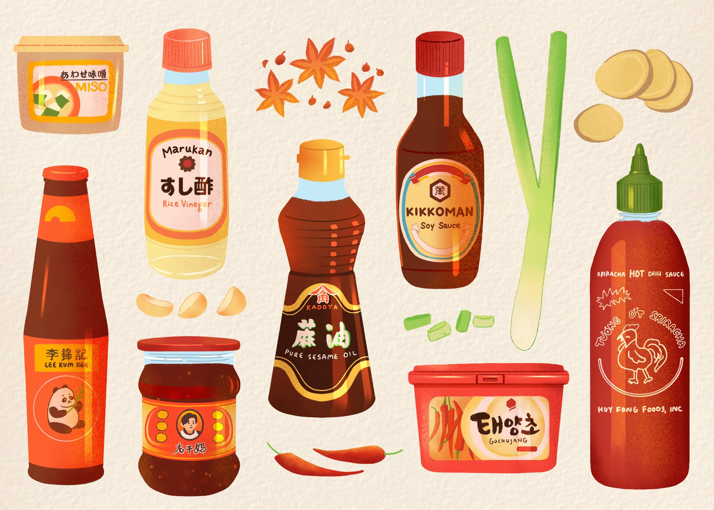 Asian Sauces print