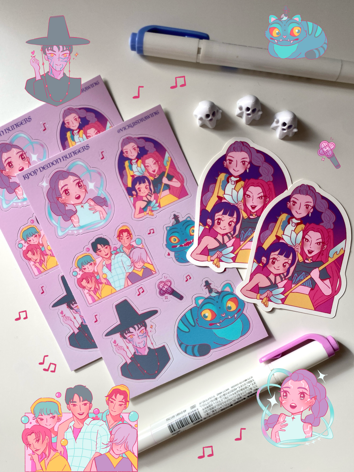 Kpop demon hunters ~ sticker sheet