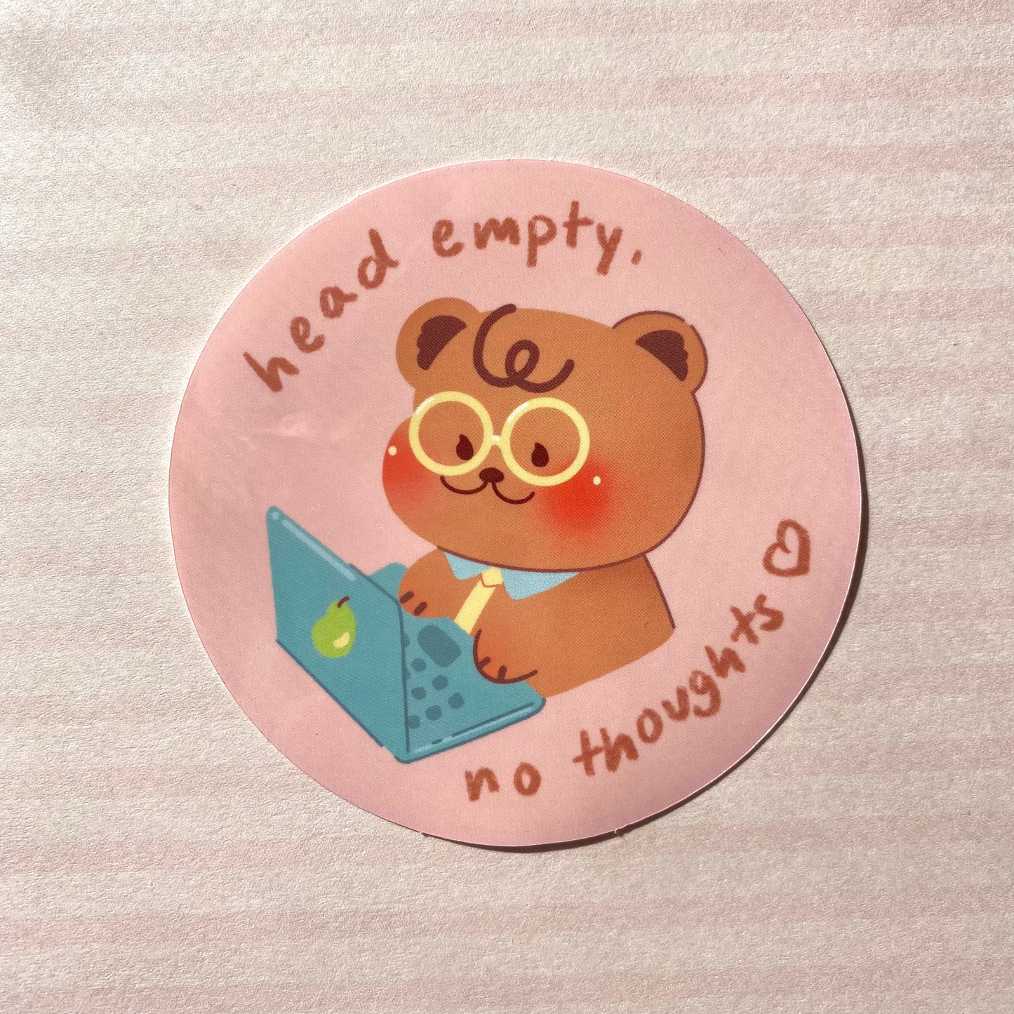 Head Empty No Thoughts Sticker