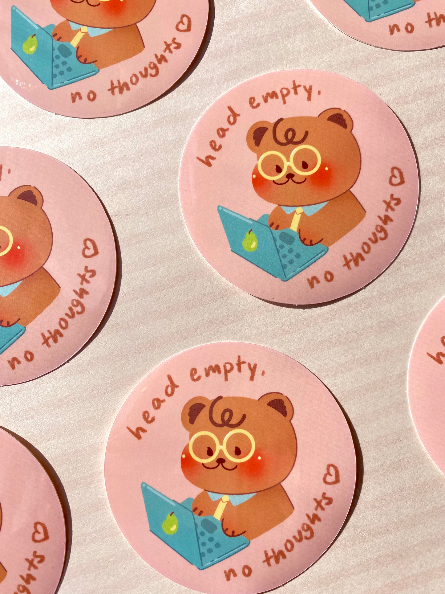 Head Empty No Thoughts Sticker