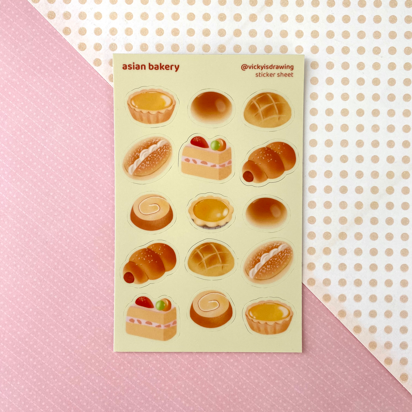 Asian Bakery sticker sheet