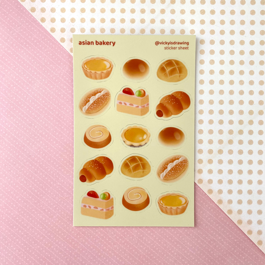 Asian Bakery Sticker Sheet
