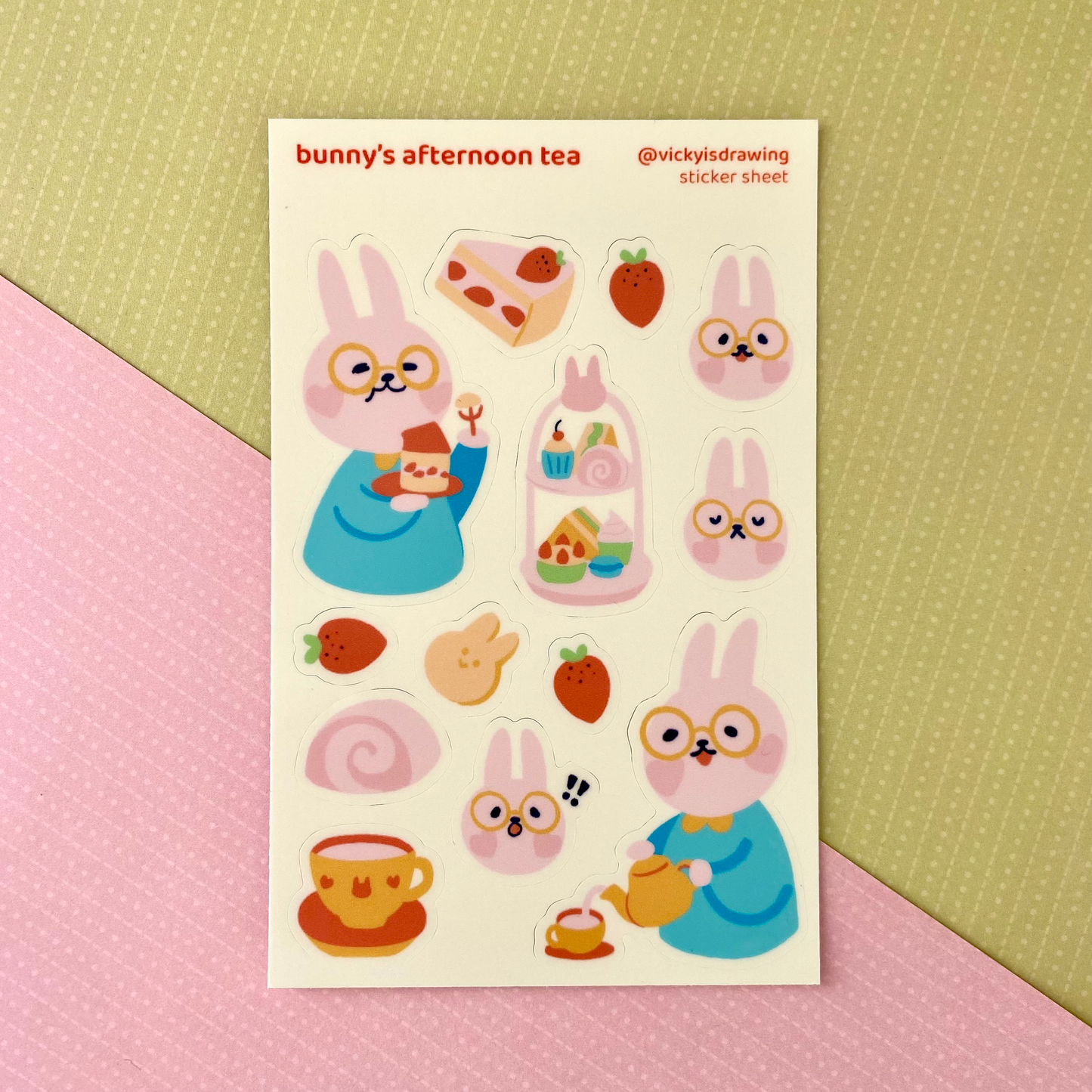 Bunny's Afternoon Tea sticker sheet