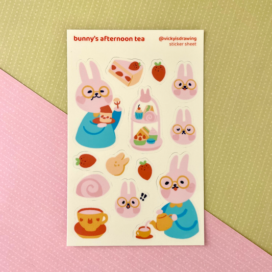 Bunny's Afternoon Tea Sticker Sheet