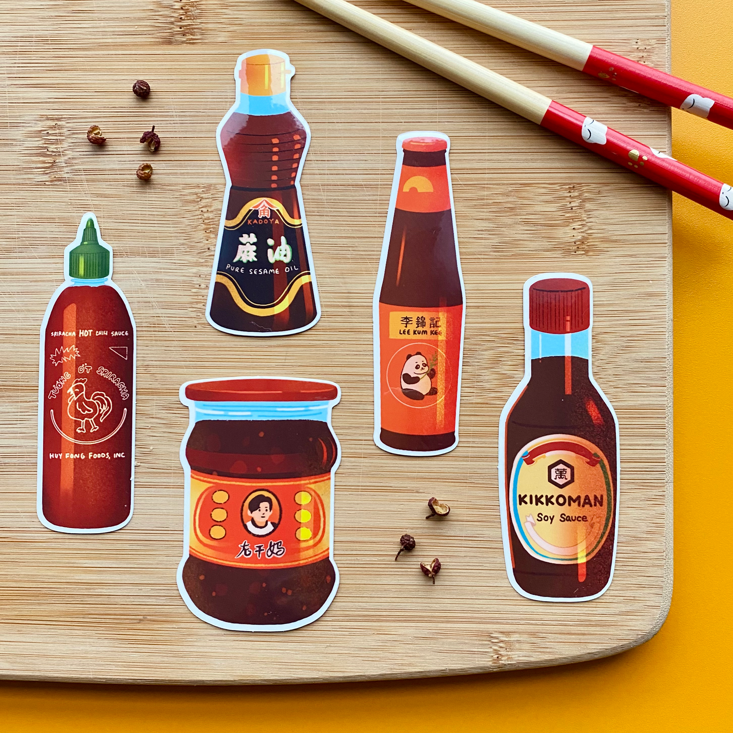 Asian Sauces Stickers