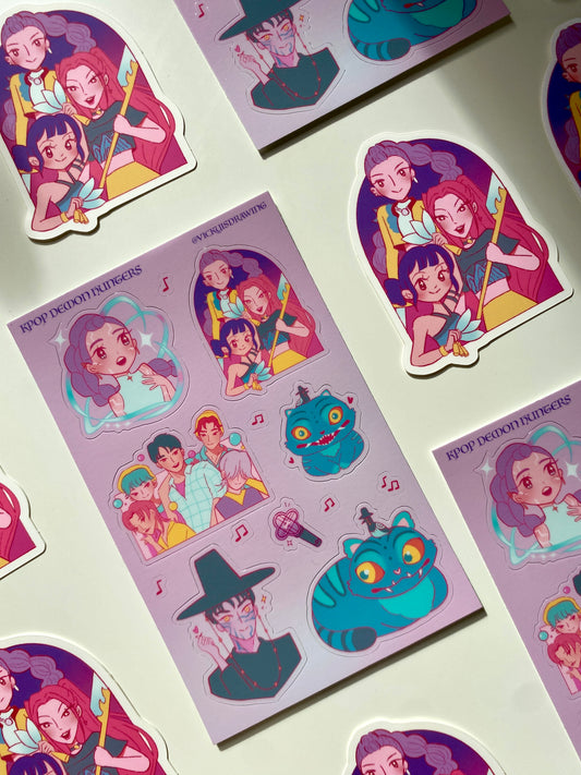 Kpop demon hunters ~ sticker sheet